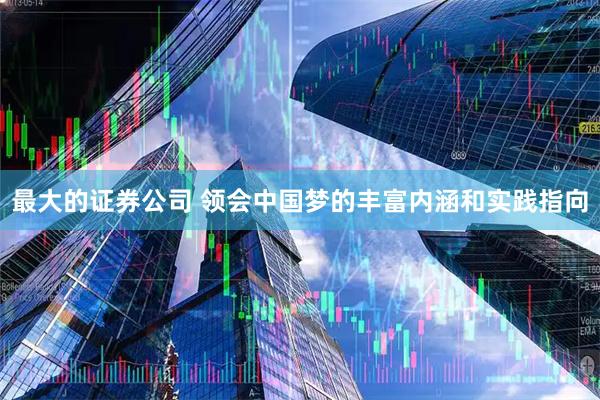 最大的证券公司 领会中国梦的丰富内涵和实践指向